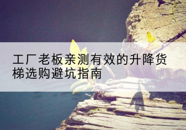 于田升降货梯怎么选-工厂老板亲测有效的升降货梯选购避坑指南
